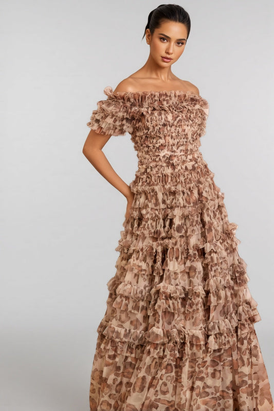 Aislinn One Neck Mesh Maxi Dress