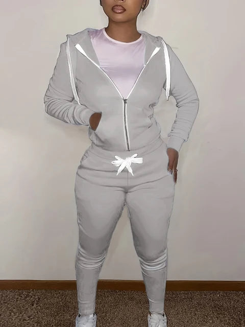 Basics Kangaroo Pocket Pants Drawstring Trousers Winter Autumn Tracksuit Coat