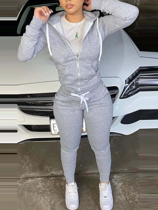 Basics Kangaroo Pocket Pants Drawstring Trousers Winter Autumn Tracksuit Coat