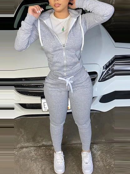 Basics Kangaroo Pocket Pants Drawstring Trousers Winter Autumn Tracksuit Coat