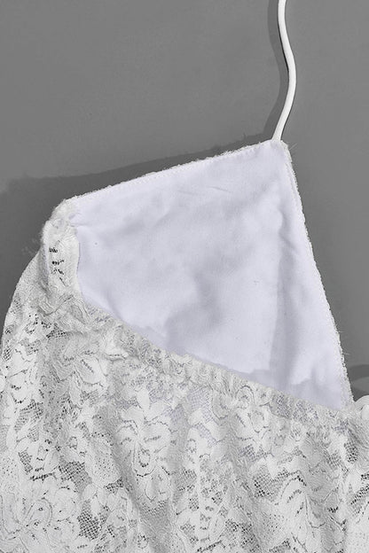 Lace Halterneck Tie-up Jumpsuits