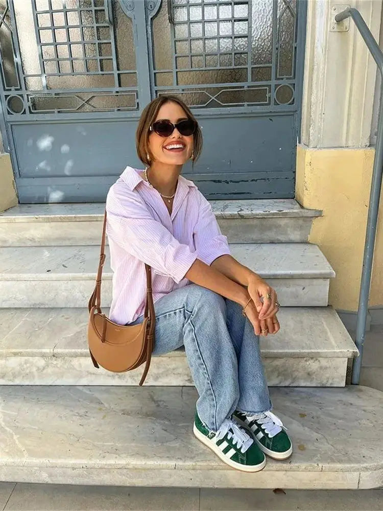 Striped Office Blouse
