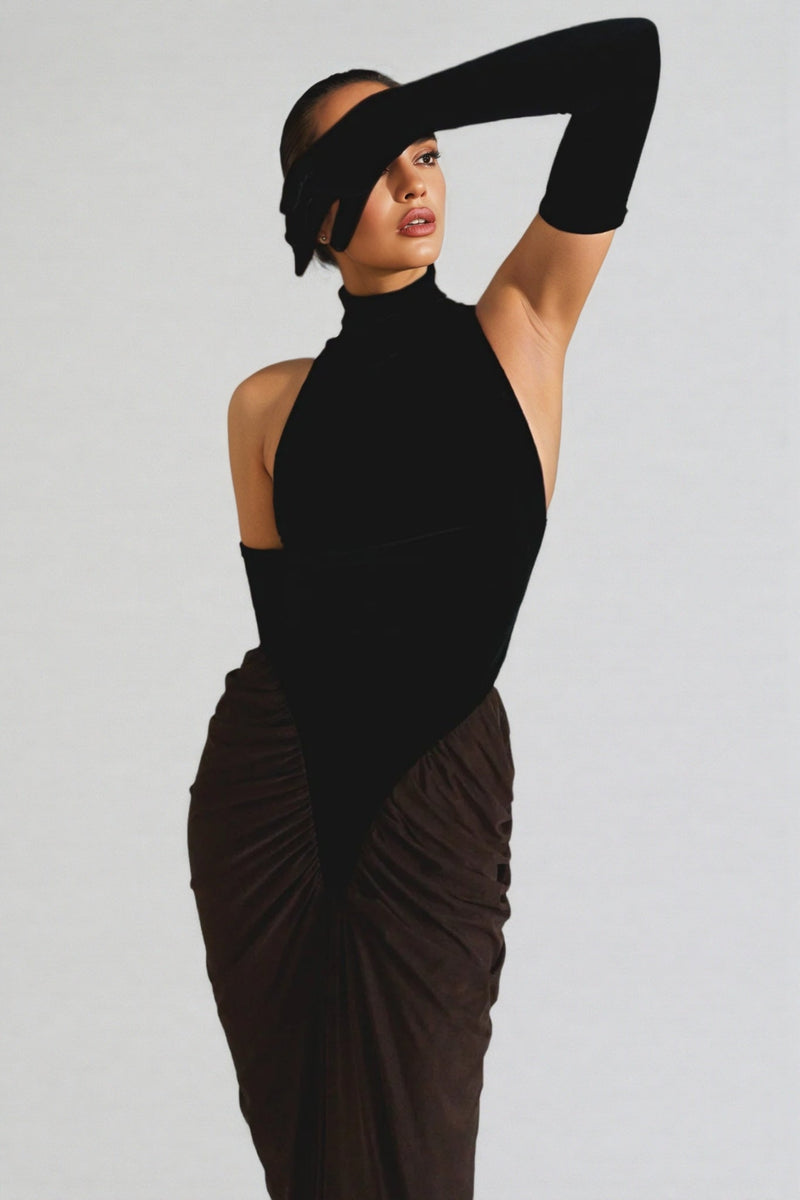 Faithan High Neck Sleeveless Maxi Dress