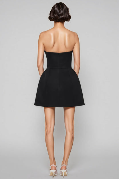 Fennl Black Bustier Mini Dress