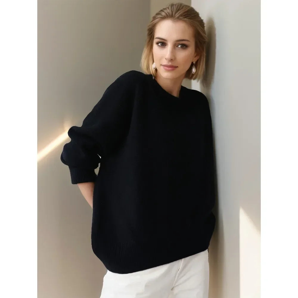 Oversized Loose Autumn Winter Warm Thick Knit Sweater