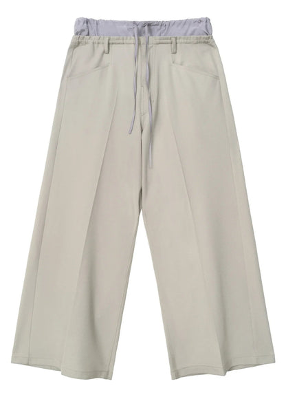Light Splicing Wide-leg Pants