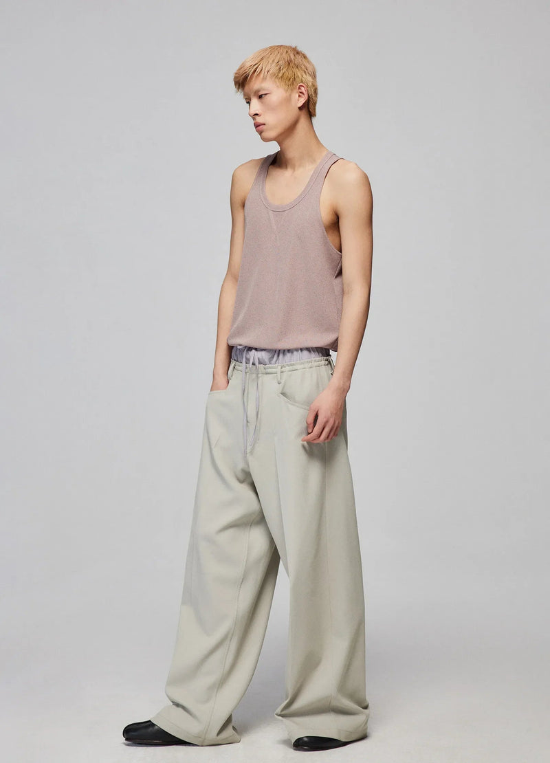 Light Splicing Wide-leg Pants