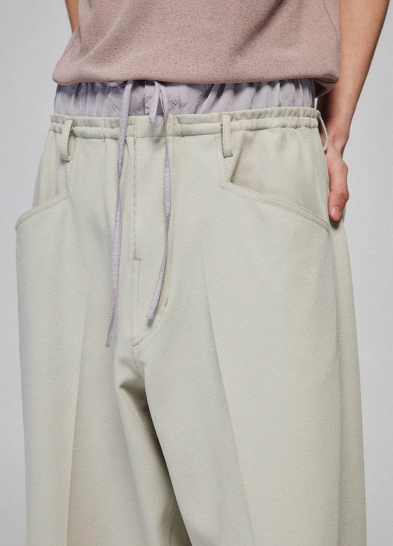 Light Splicing Wide-leg Pants