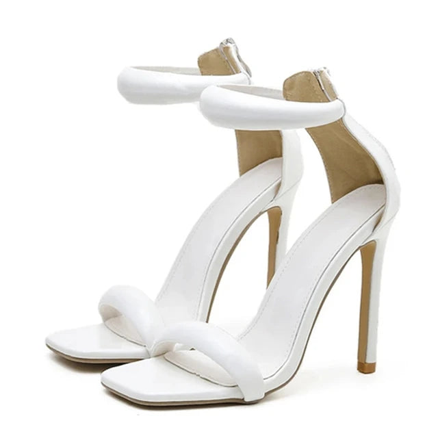 Liyke Cozy Pu Leather Strap Sandals – Golden Wedding Banquet Shoes