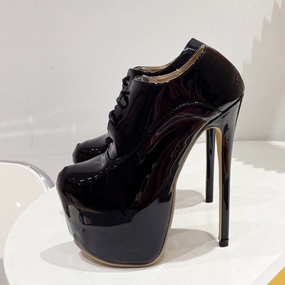 Liyke Spring Autumn Round Toe Extreme High Heels Stripper Pole Dance Shoes Platform Pumps Size 35-42