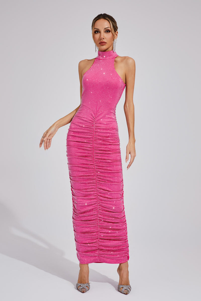 Lizzie Rose Red Diamond Maxi Dress