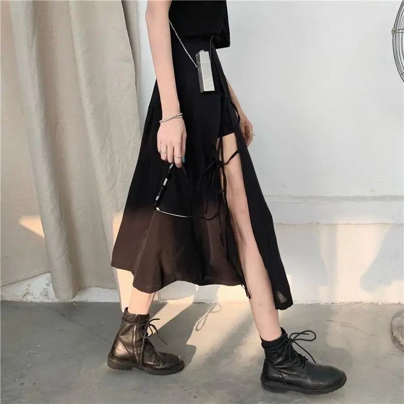 Long Simple All Match High Waist Comfortable Skirt