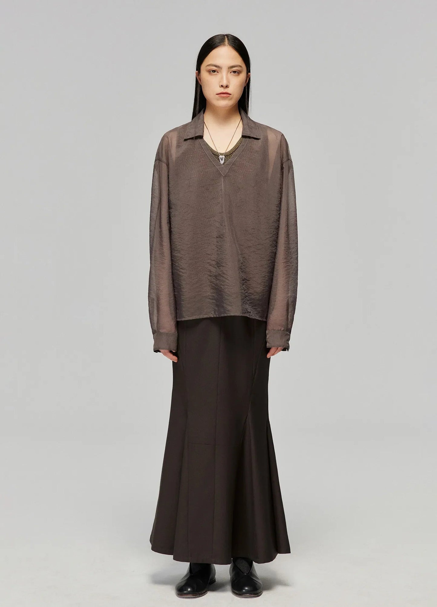 Loose Fishtail Maxi Skirt
