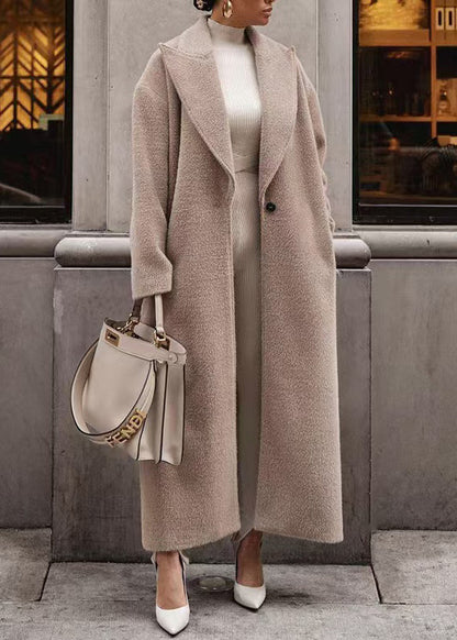 Coat Collar Khaki Pockets Spring Button Peter Long Loose Pan