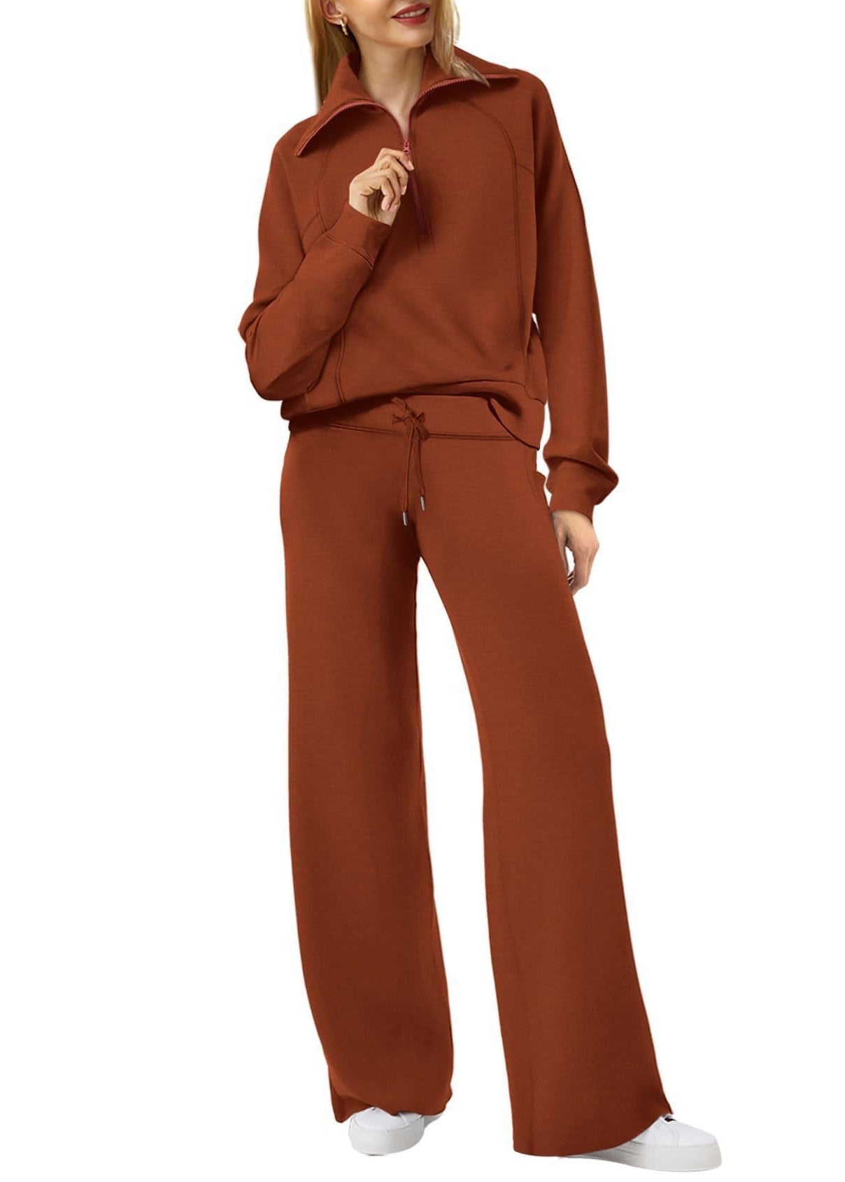 Light Cotton Leg and Zip Tops Loose Wide Two Green Up Pants