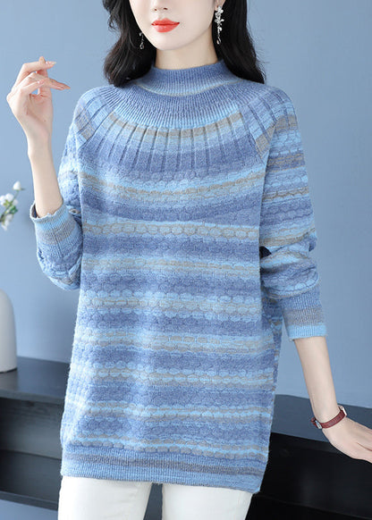 Loose Pink O Neck Jacquard Woolen Sweater Dress Winter Rl032