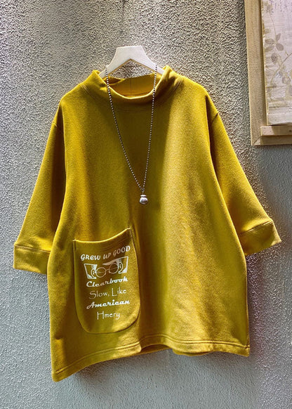 Loose Purple O-neck Graphic Pockets Sweatshirts Summer Bv022