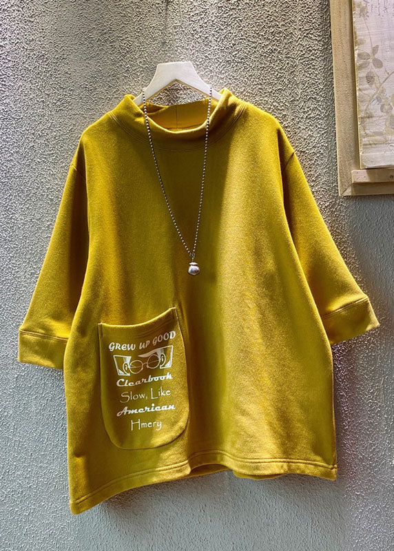 Loose Purple O-neck Graphic Pockets Sweatshirts Summer Bv022