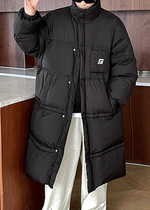 Loose Purple Stand Collar Pockets Duck Down Down Coat Winter Rj011
