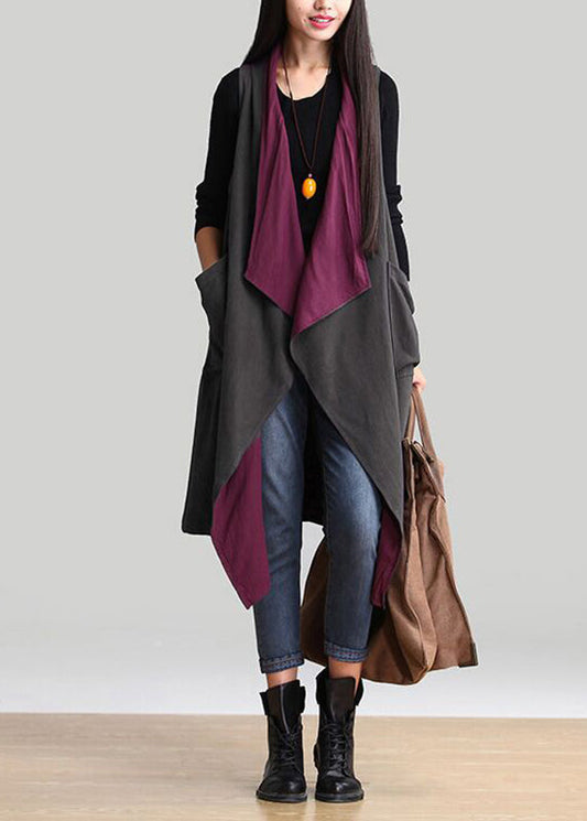Loose V Neck Wear on Both Sides Long Cardigans Spring Vv074