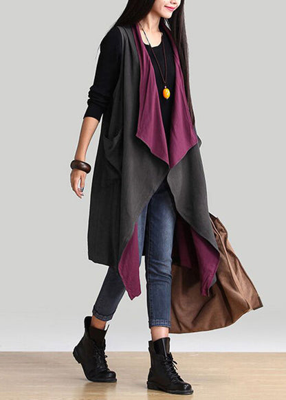 Loose V Neck Wear on Both Sides Long Cardigans Spring Vv074