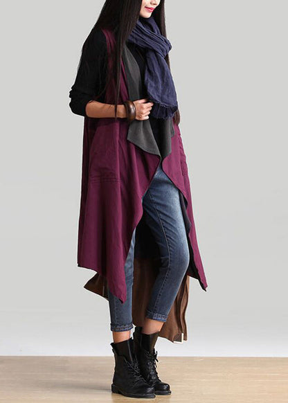 Loose V Neck Wear on Both Sides Long Cardigans Spring Vv074