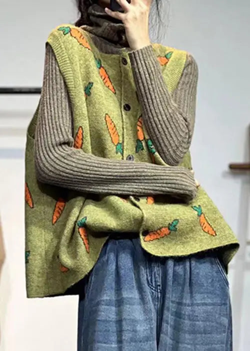 Loose O Neck Waistcoat Sleeveless