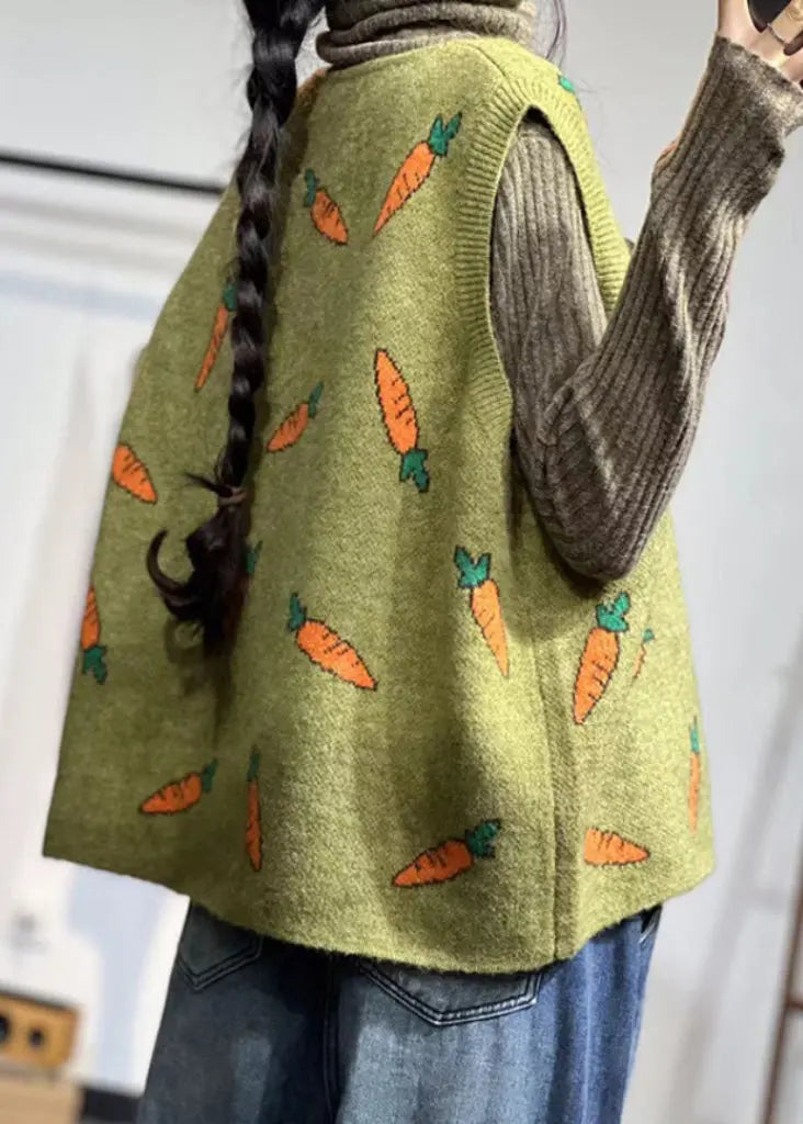 Loose O Neck Waistcoat Sleeveless