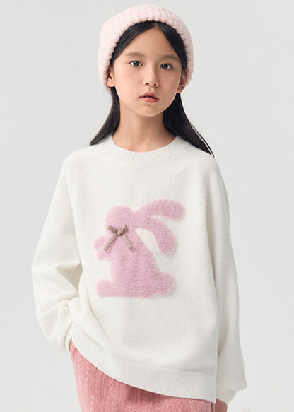 Pink Animal Print Cotton Knit Sweater Spring Tp033