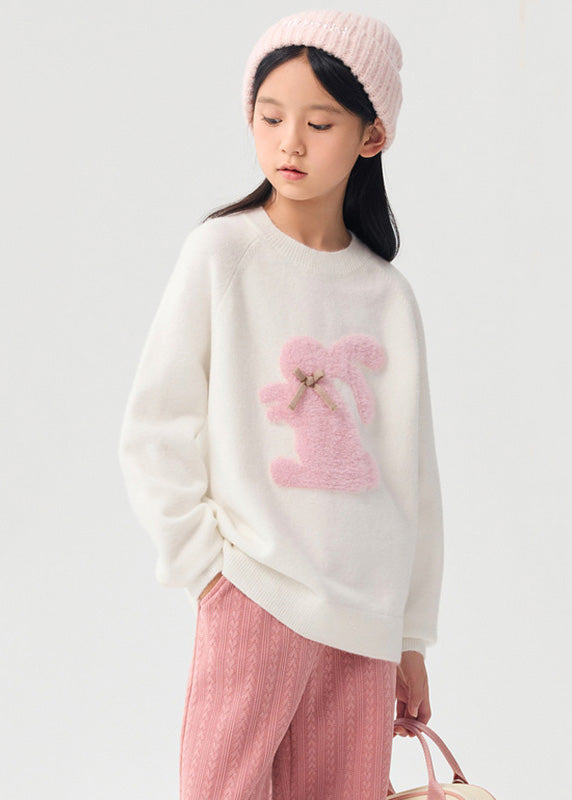 Pink Animal Print Cotton Knit Sweater Spring Tp033
