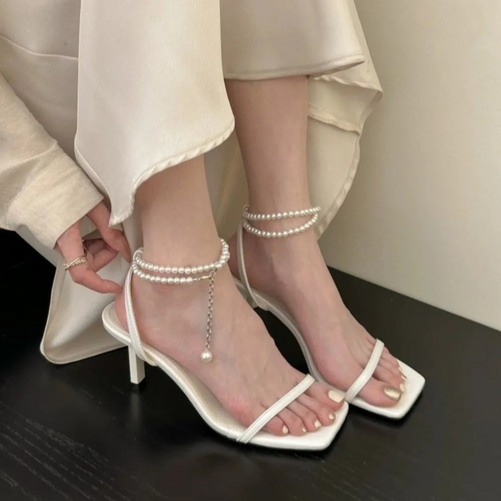 Summer High-heeled Comfort Leather Suit Female Beige Shoes Low Heel Pumps