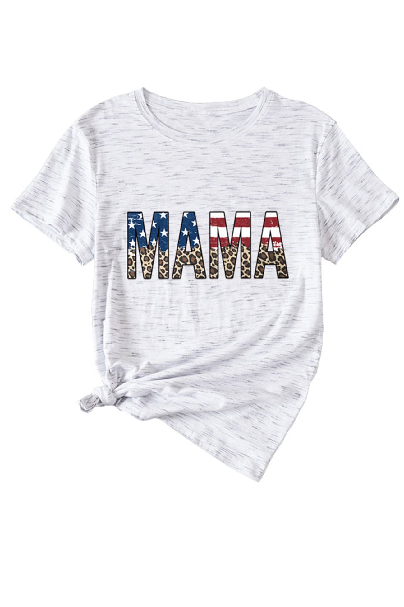 Mama Flag Leopard Print T-shirt