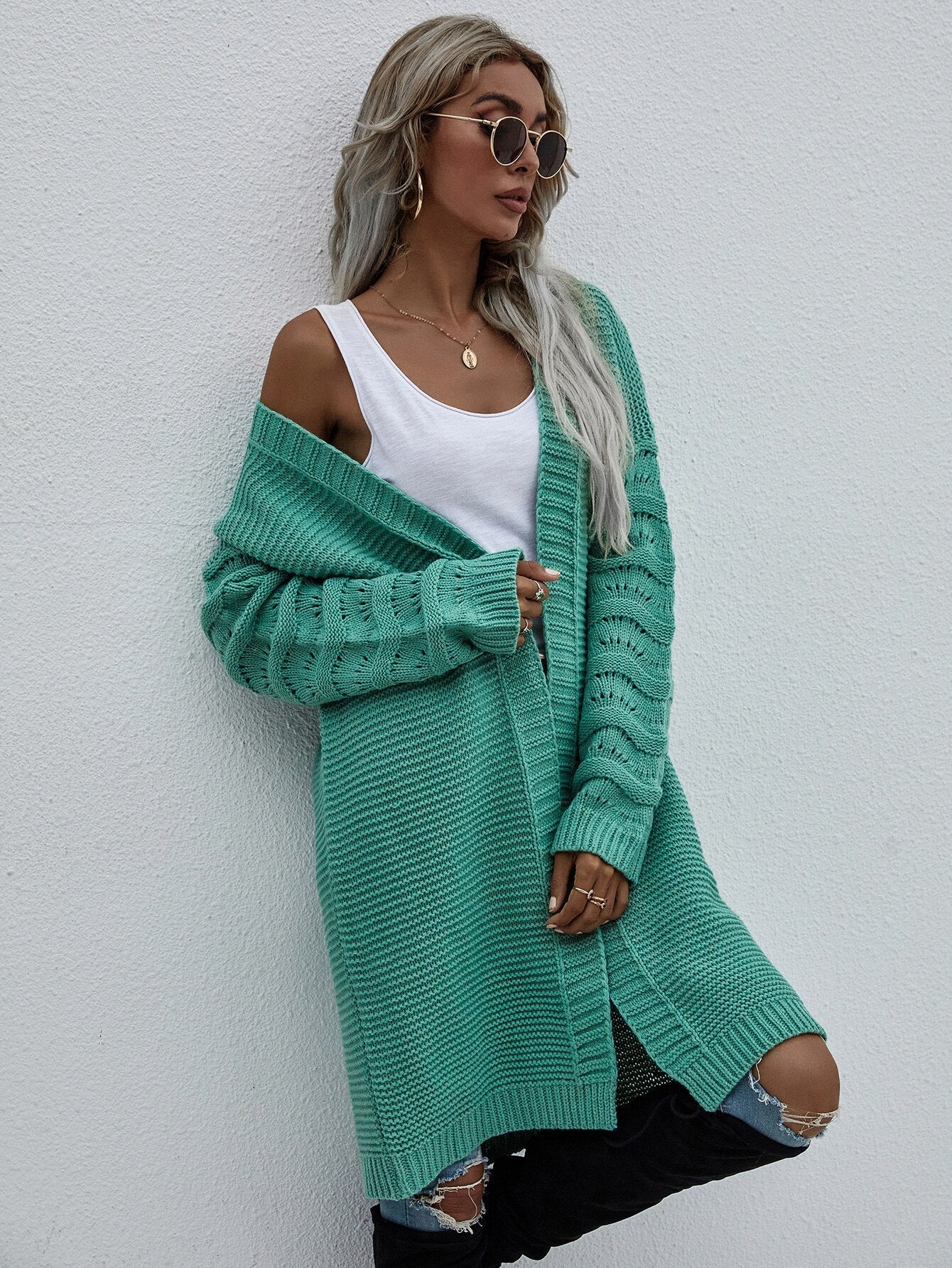 Dressbetty - Color Commuter Loose Cardigan