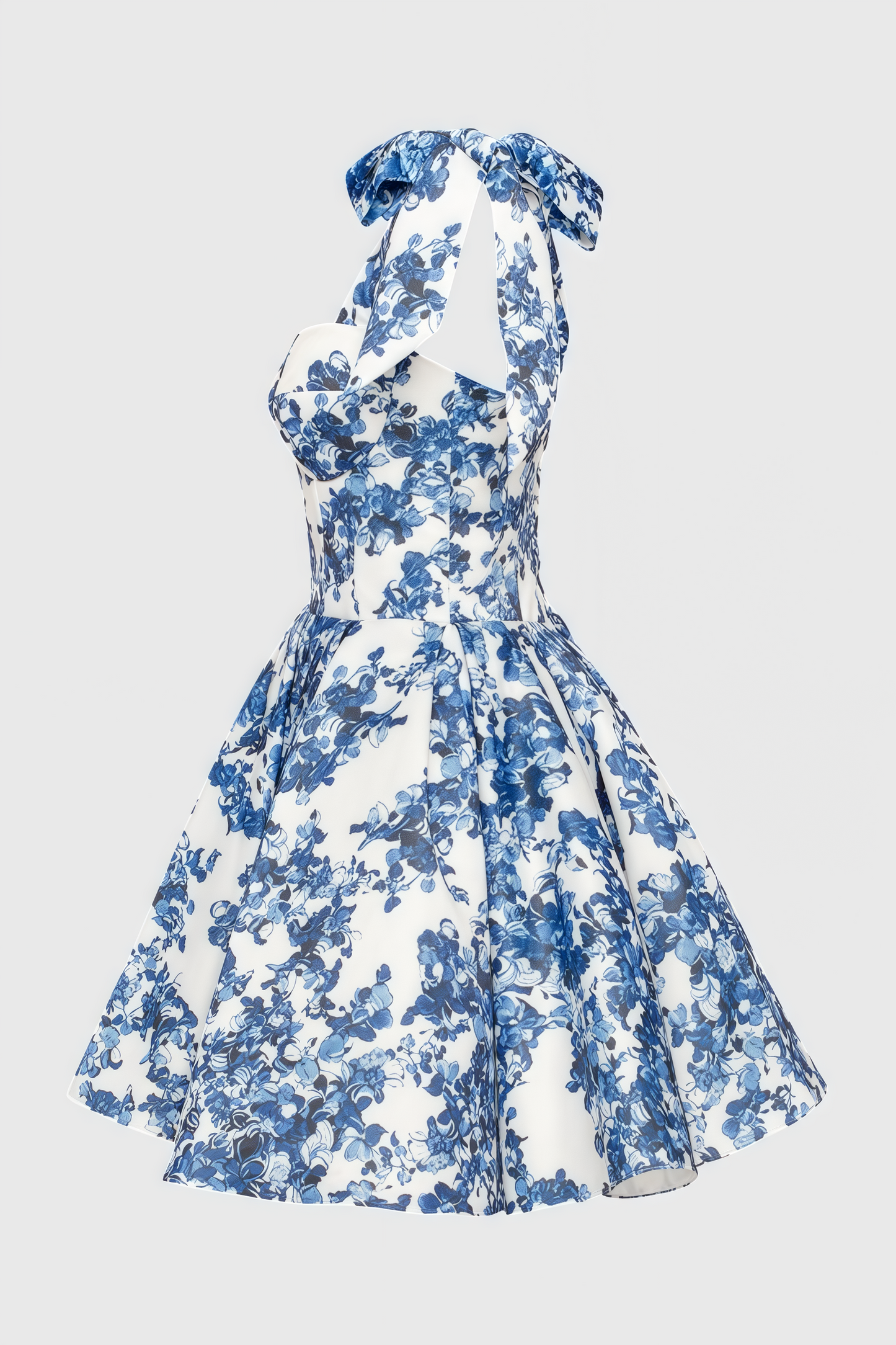 Jacetk Blue Hydrangea Mini Dress