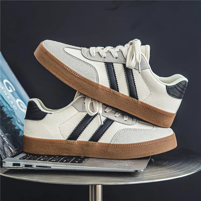 Retro German Training Shoes Lace-up Lightweight Comfortable Sports Flat Shoes Skateboard Running Shoes