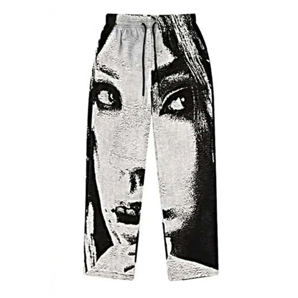 Dark Gothic Human Face Basketball Pants Pant