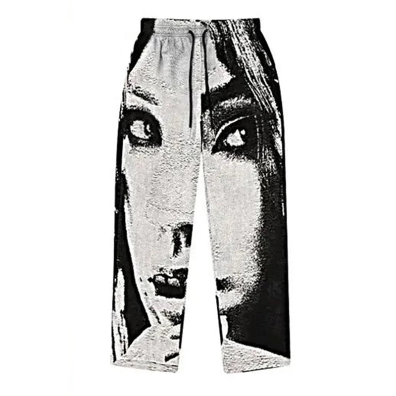 Dark Gothic Human Face Basketball Pants Pant