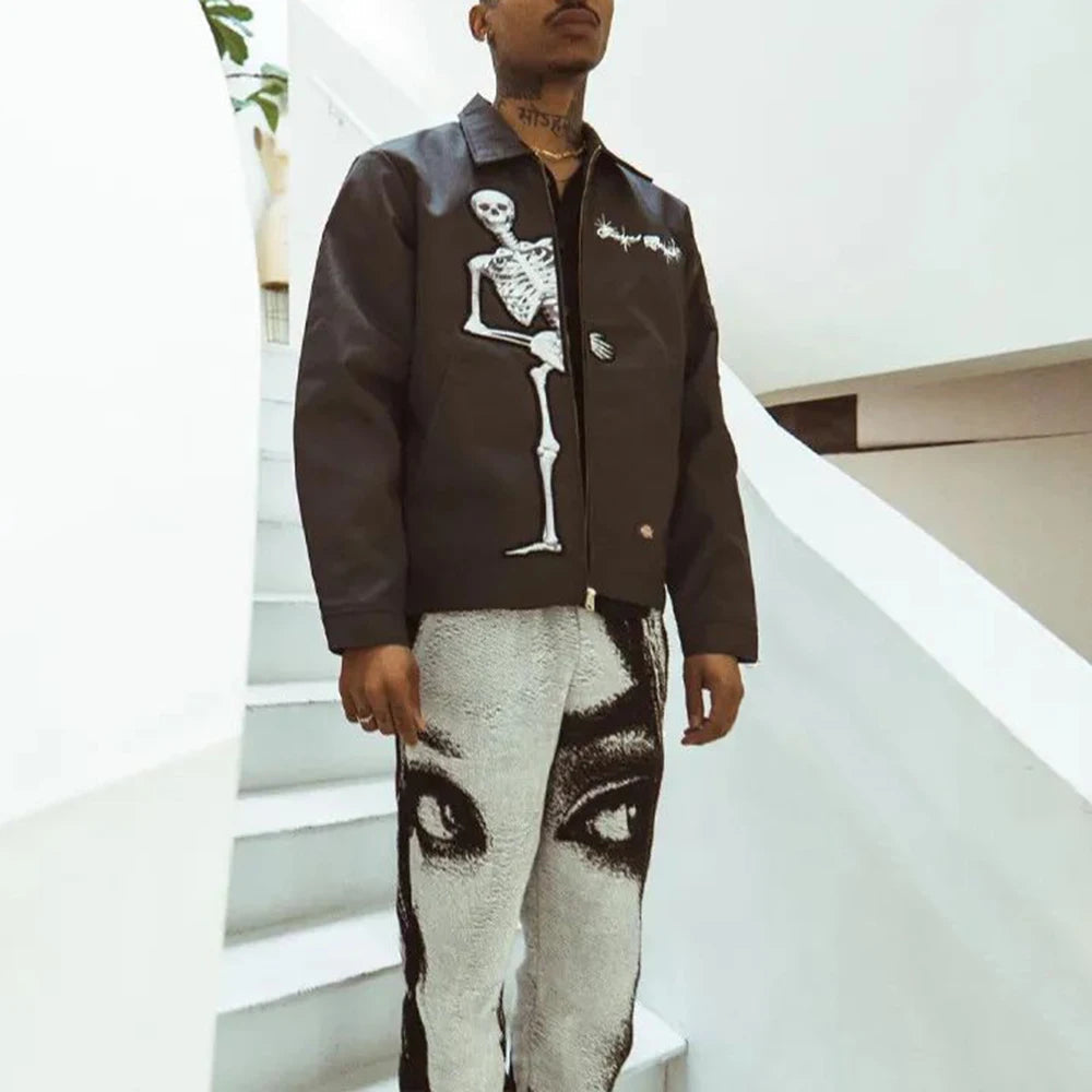 Dark Gothic Human Face Basketball Pants Pant