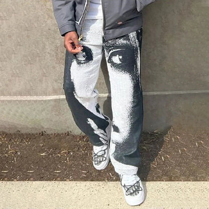 Dark Gothic Human Face Basketball Pants Pant