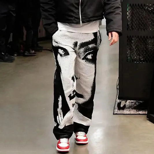 Dark Gothic Human Face Basketball Pants Pant