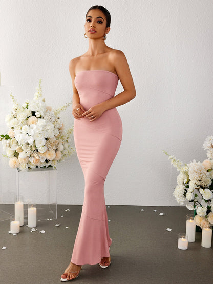 Mermaid Bodycon Maxi Tube Dress