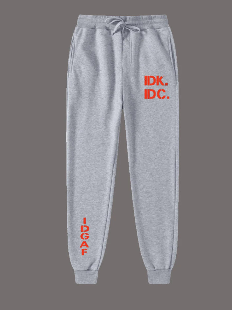 Mid Waist Letter Print Drawstring Sweatpants Man Pants Autumn Winter ��s Clothing Drawstring Trousers Joggi – ’s Sweatpants