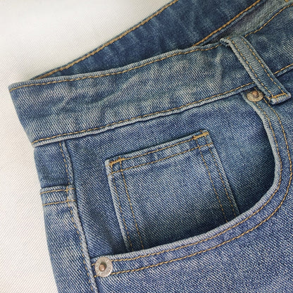 Mid-waist Jeans Retro Denim Wide-leg Pants Loose Street Trousers Washed Mother's Pants