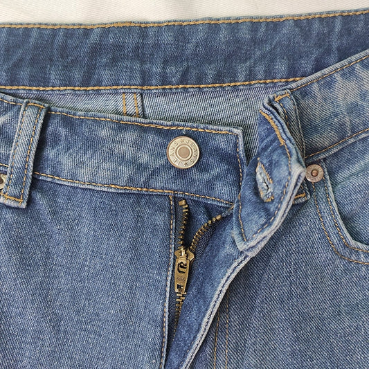 Mid-waist Jeans Retro Denim Wide-leg Pants Loose Street Trousers Washed Mother's Pants