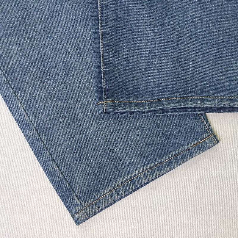 Mid-waist Jeans Retro Denim Wide-leg Pants Loose Street Trousers Washed Mother's Pants