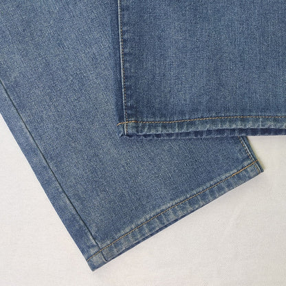 Mid-waist Jeans Retro Denim Wide-leg Pants Loose Street Trousers Washed Mother's Pants