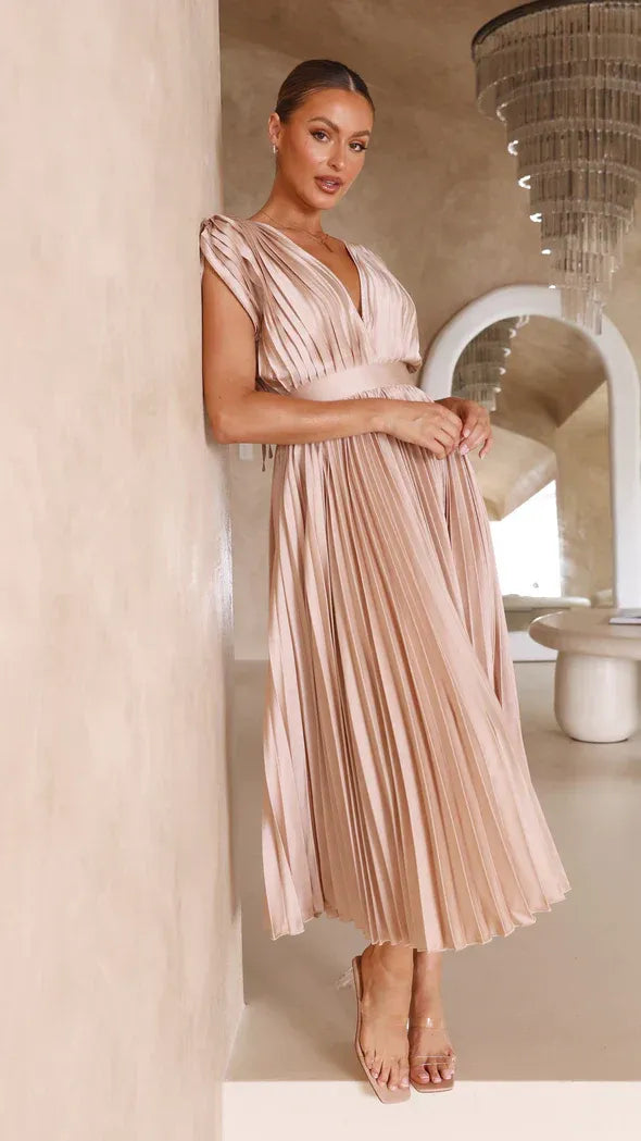 Emma | Deep V-neck Maxi Dress
