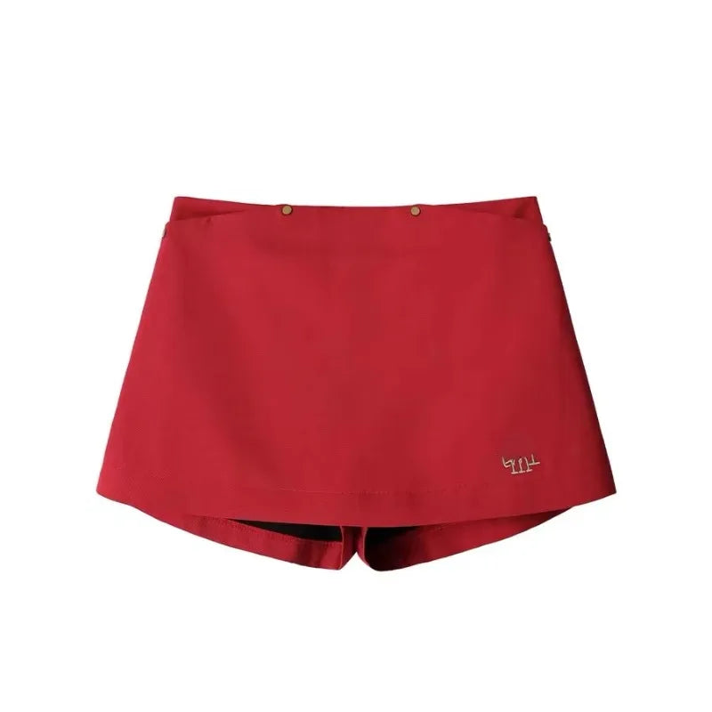 Mini Y2k Summer Embroidery Bodycon Skirt