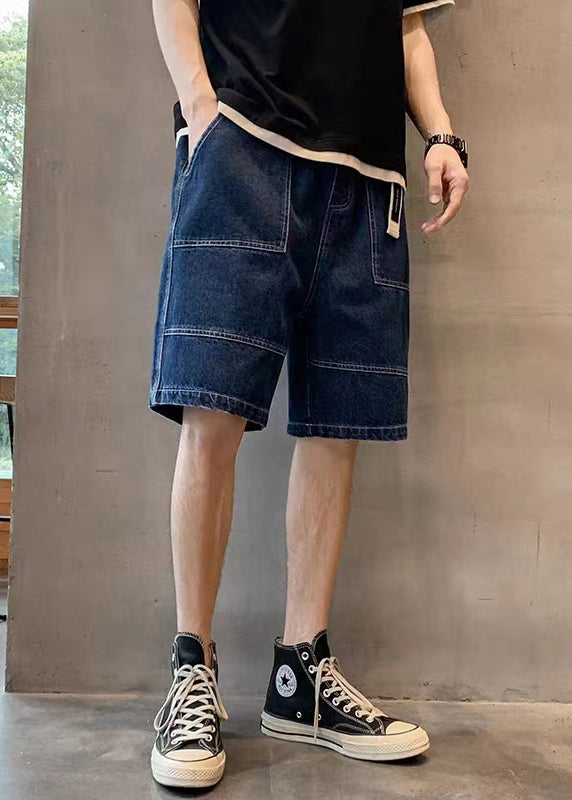 Modern Blue Pockets High Waist Denim Shorts Summer Yl026