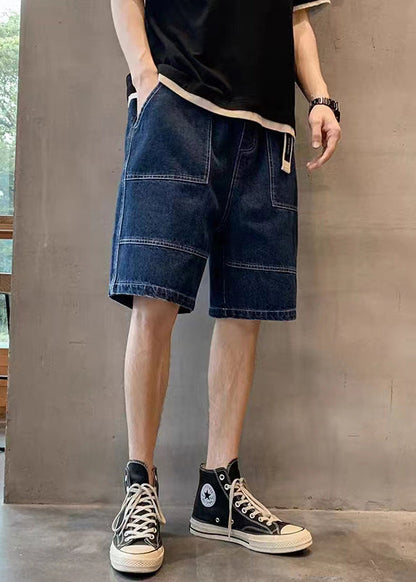 Modern Blue Pockets High Waist Denim Shorts Summer Yl026